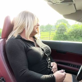 Amateur crossdresser Kellycd2022 sexy milf Saturday afternoon drive in tan pantyhose and fishnet stockings masturbating cumshot