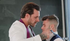 Suited Sexpot Papi Kocic Takes Allen King Hard from Behind