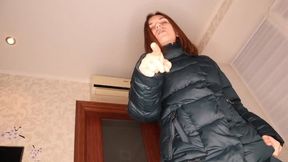 POV domination in a down jacket (mp4)