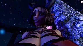 4k futanari fantasy: busty milf satisfied by giant cum-powered dick