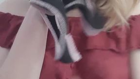 Stripteasing you showing my Boobs Ass amp Pussy Peek