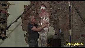 Lustful faggot in a fetish act