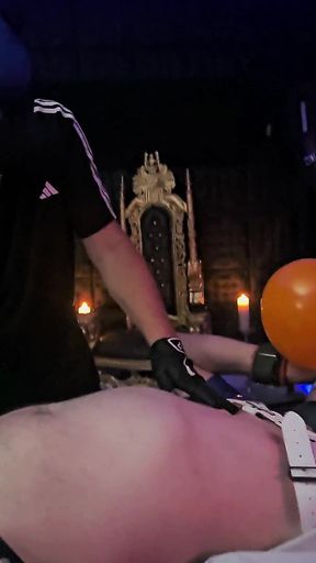 Playing Puppies Pleasure on the Rack Bondage,handjob,sneakers,smelly Shoes and the Yellow Ballon Part 2