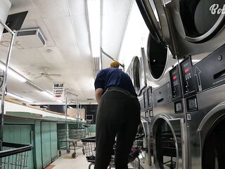 I Locked my Clothing in the Dryer at a Public Laundromat - ENF Public Masturbation and SQUIRT