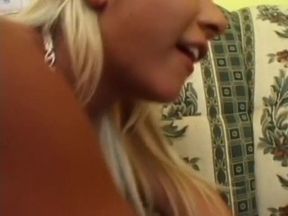 Horny babe likes it when her wet hole are double penetrated by two huge dicks