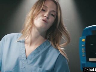 Dude panics when this guy finds his cock is absolutely gone.In the basement of the hospital hes SHOCKED to discover the nurse and a demon with his dic
