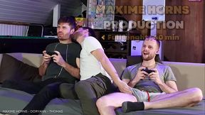 Gaming with friends double penetration bareback versatile big dicks twinks maxime horns