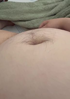 Pregnant belly breeder gets impregnated by hairy man