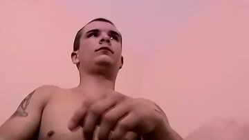 Sexy dude Gage Winchester strokes his sizable slippery rod