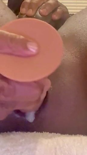 Playing with Hard Bwc Dildo