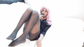 Pink Wig Tranny JOI Song Chokes Your Cock Gushing Cum
