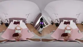 Petite tit blonde gets ridden from behind while giving head