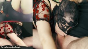 Vintage homemade looking deepthroat clip featuring modern day throat skills