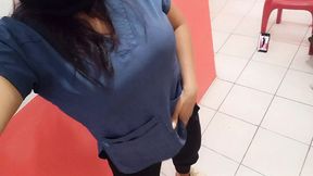 I&#039;m working on Christmas Day and there are no clients. I record myself as a slut and show my buttocks