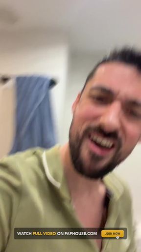 Hot Stepdaddy Jerking off in Bathroom