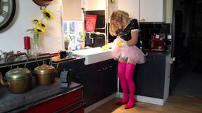 Sissy Dee Should Be Washing, but She Is Enjoying the Bubbles Too Much