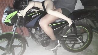 ME screw mine fuck doll upon the motorcycle