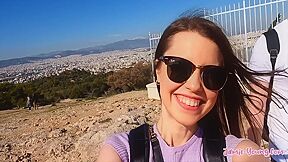 Cute Girlfriend Gets Fucked On Vacation In Athens! Porn Vlog With 9 Min