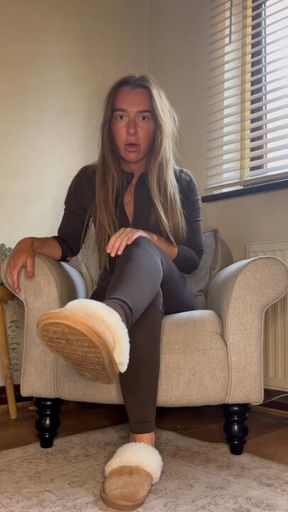 My sweaty slippers have been on my feet all day!