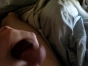 POV: Cuck Left Alone With the Bull (helping him cum all morning)