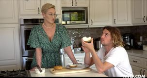 Big Ass Blonde Mature Ryan Keely p2 Full 1080 hd kitchen sex with Handjob