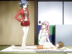 Fucking young anime girl with pink hair