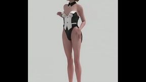 Cute Little Bunny Girl Spin