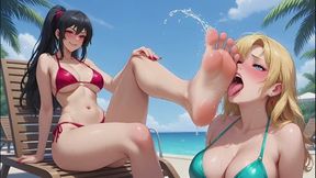 Foot Gagging Fantasies #9: Bratty Foot Queen's Poolside Domination Confession