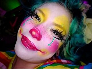 clown hotty gets vagina stapled, booty drilled