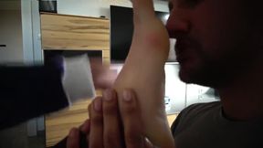 Cruel masters prey on submissive fag with spit in the face, slaps and more