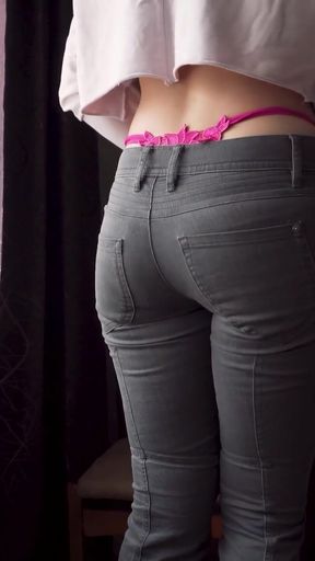 Powerful moment from &quot;Pawg In Tight Jeans Teasing Pink Thongs Whale Tail&quot;