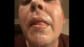 Mouthful of cum dripping off my face