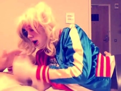 Suicide Squad Harley Quinn crossdresser suck and swallow