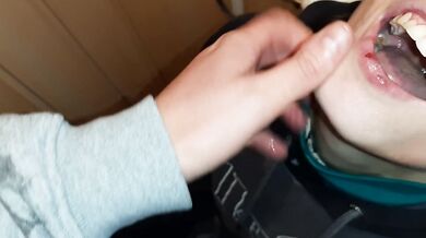 In a public restroom, I fucked a stranger in the mouth (with spitting and Russian conversations)