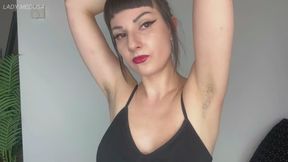 Sensual hairy armpits worship