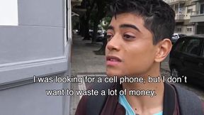 Latino Earns A Cell Phone By Sucking Cock