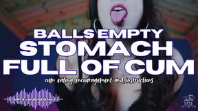 Balls Empty Stomach Full of Cum Cum Eating Encouragement and Instructions Audio Only MP4