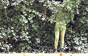 Invisible nakedness in the city body art with public naked by jeny smith