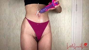 Bellybutton Play with Skinny Asian Teen - Oily Flat Belly Tease - Navel Fetish Play