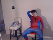 Pornstar Maolo Cums in Spiderman Cosplay!