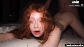 Redhead Experiences Hardcore Adult Filming for the First Time