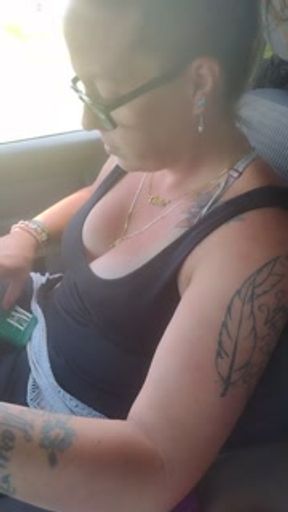 Beautiful Nerdy Girl Smoking Cigarette and Teasing In Public