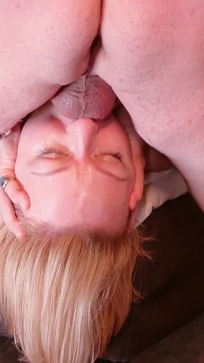 Rough Facefuck of Moaning Slutty MILF - Arya Grander