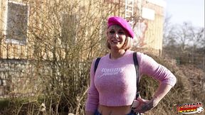 GERMAN SCOUT - French blonde Beauty Endy with Big Clit and Tits at Pick Up Casting Fuck