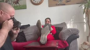 Miss Sofia Rose Sniffing My Smelly Socks And Gym Shoes