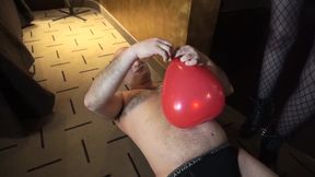 Trampling femdom chick punishing her slave