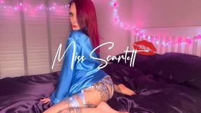 Scarlett's baby blue stepmom taboo (satin kimono & nightie)