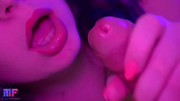 Gentle close-up blowjob with cum in mouth