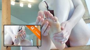 Cream the Feet of a Sexy College Girl - 4K 2160p MP4