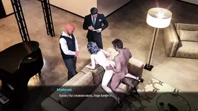 Animated MILF takes deepthroat and rides cock in public